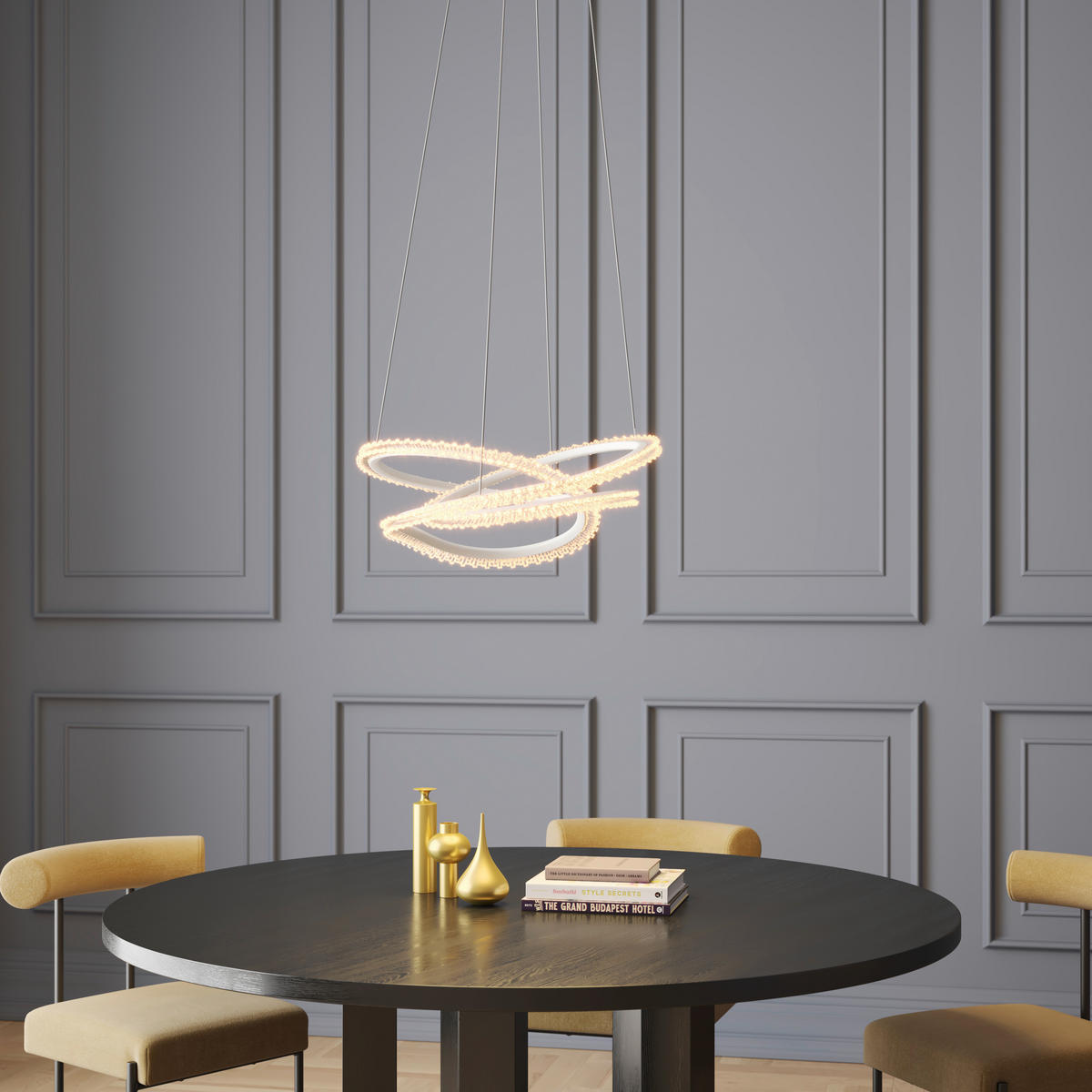 LED-HÄNGELEUCHTE Oxford 55/120 cm   - Weiß, Basics, Kunststoff/Metall (55/120cm) - Novel