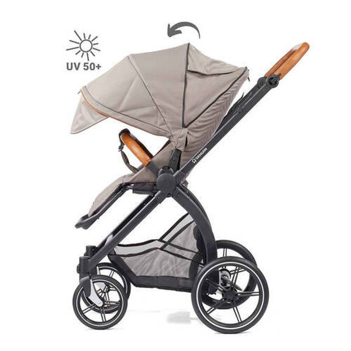 KOMBIKINDERWAGEN FX4 Style Set  - Beige/Schwarz, Basics, Textil/Metall (57/129/100cm) - Gesslein