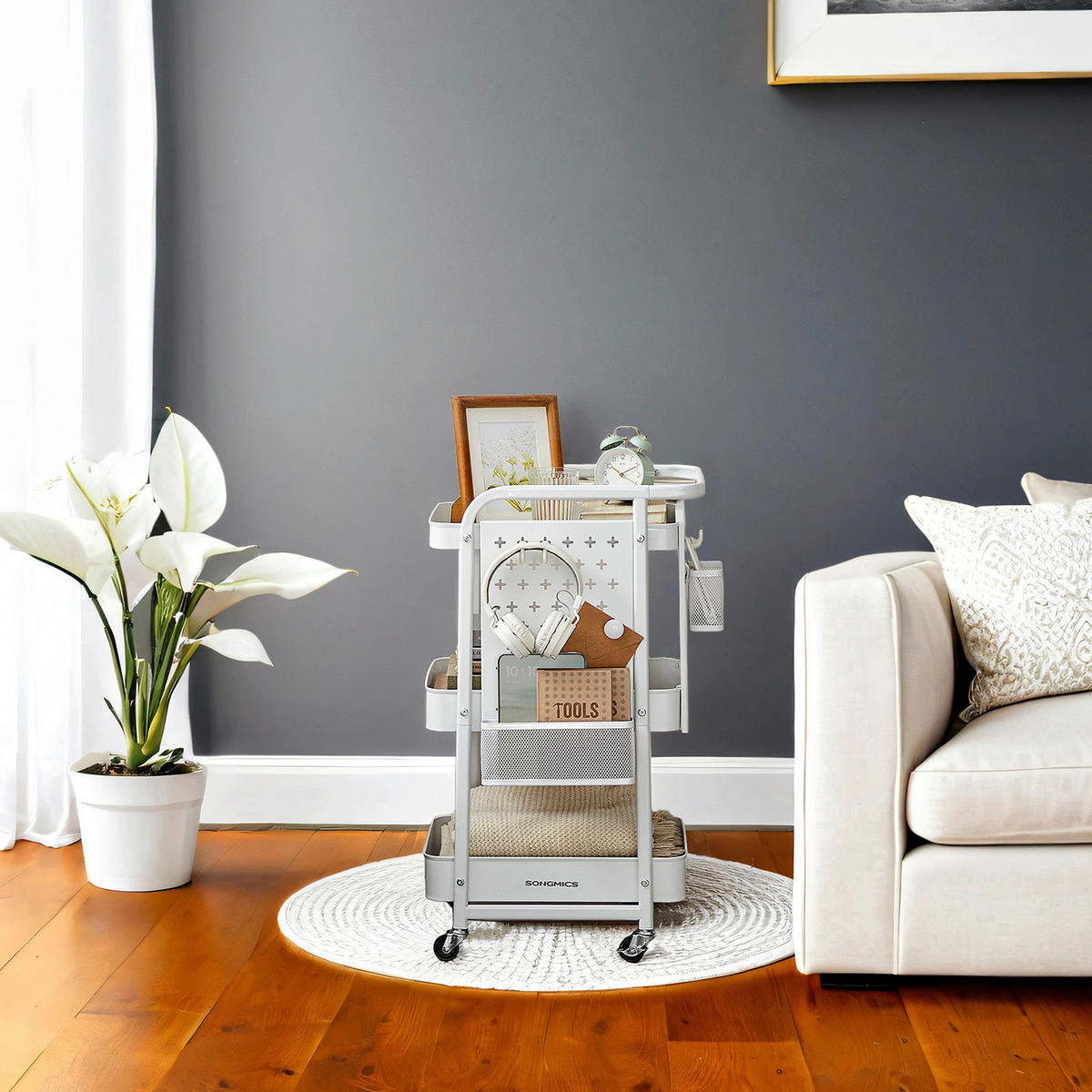 REGAL Weiß  - Weiß, Trend, Kunststoff/Metall (43,3/73,9/32,3cm) - Boxxx