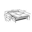 SCHLAFSOFA  in Cord Dunkelgrau  - Dunkelgrau/Schwarz, Design, Textil/Metall (204/89/98cm) - Carryhome