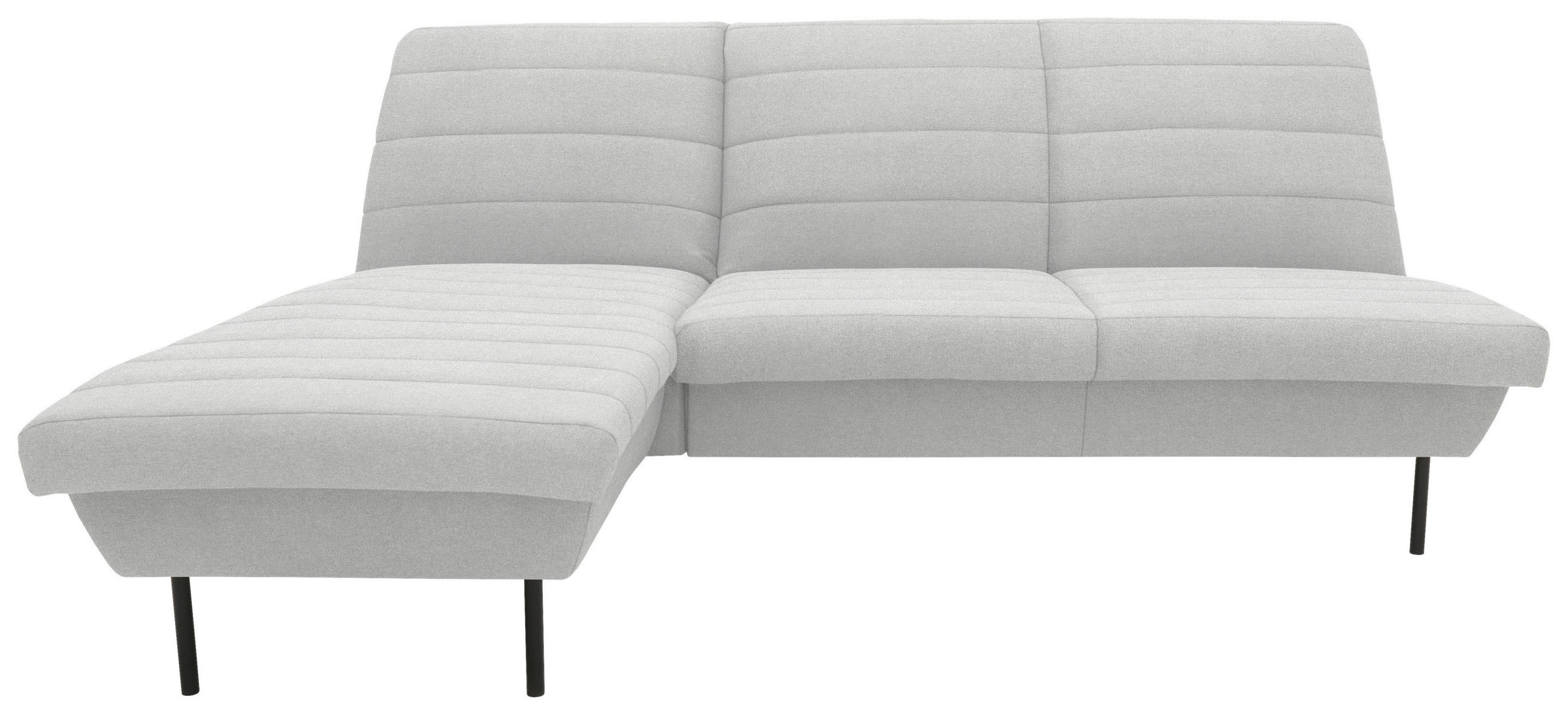 ECKSOFA Looks IX Silberfarben Webstoff  - Silberfarben/Schwarz, Design, Textil/Metall (168/214cm) - LOOKS by W.Joop