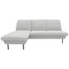 ECKSOFA Looks IX Silberfarben Webstoff  - Silberfarben/Schwarz, Design, Textil/Metall (168/214cm) - LOOKS by W.Joop