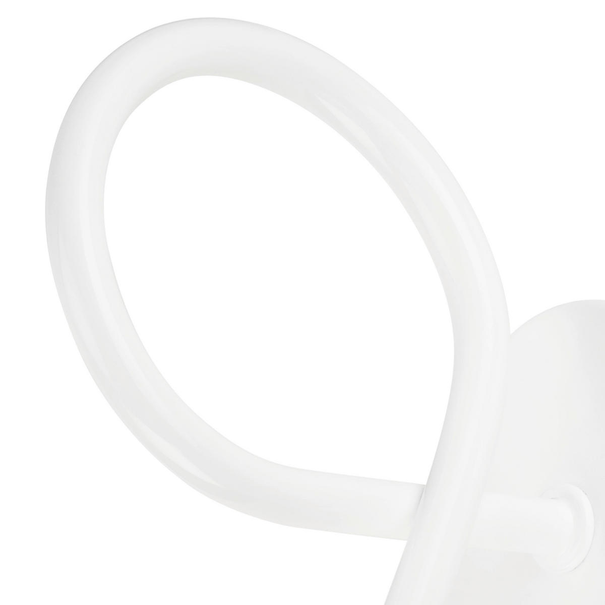 WANDLEUCHTE 18/8 cm   - Weiß Hochglanz, Natur, Metall (18/8cm)