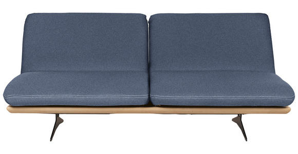 SCHLAFSOFA Blau, Eichefarben - Blau/Eichefarben, Design, Holz/Textil (204/92/90cm) - Dieter Knoll
