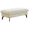 HOCKER in Textil Creme  - Creme/Schwarz, Design, Textil/Metall (132/45/68cm) - Carryhome