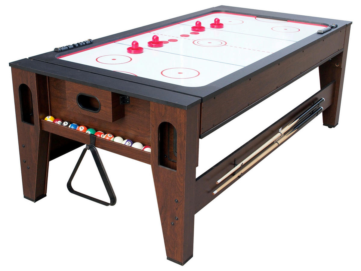 MULTISPIELTISCH REVERSO - Rot/Braun, KONVENTIONELL, Holz/Kunststoff (107/81/217cm) - Ambia Garden