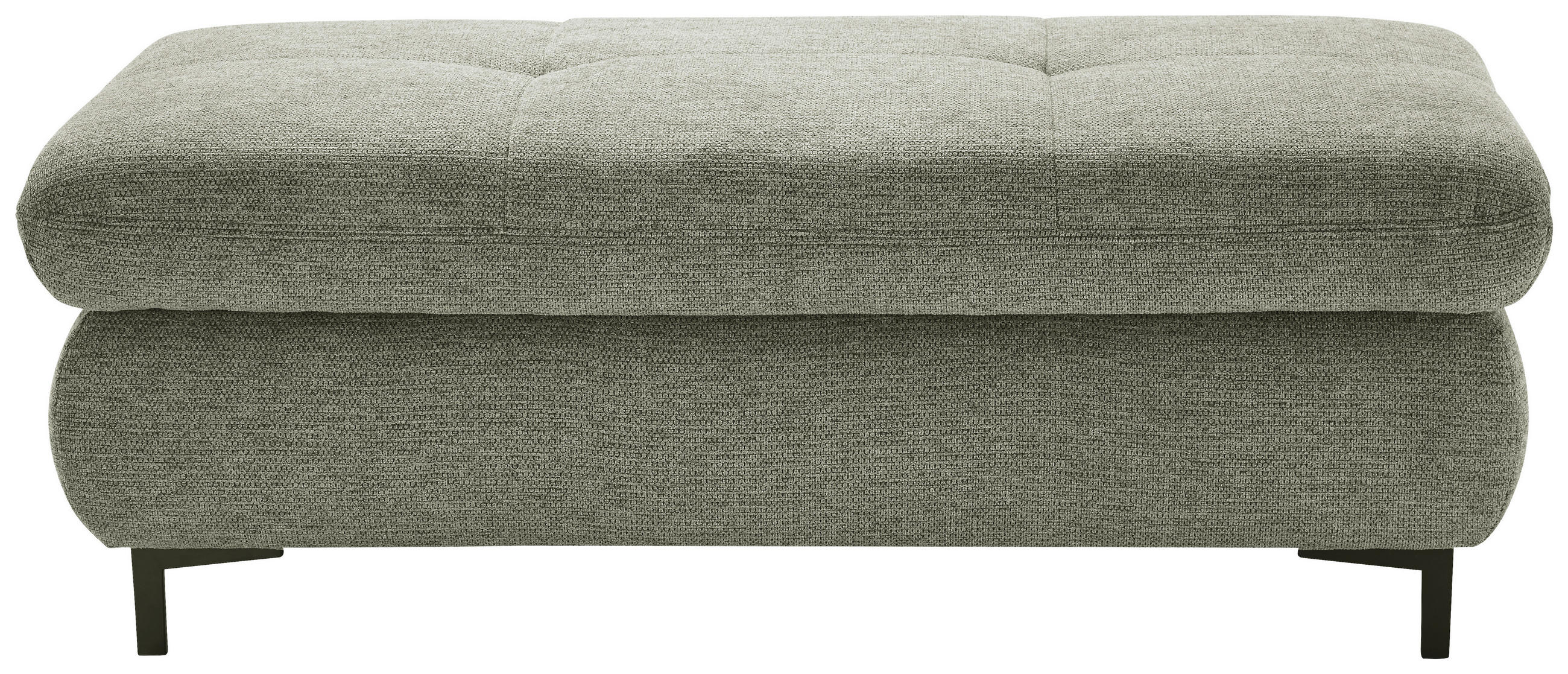 HOCKER AUFKLAPPBAR Webstoff Grün - Schwarz/Grün, KONVENTIONELL, Textil/Metall (129/49/64cm) - SetOne by Musterring
