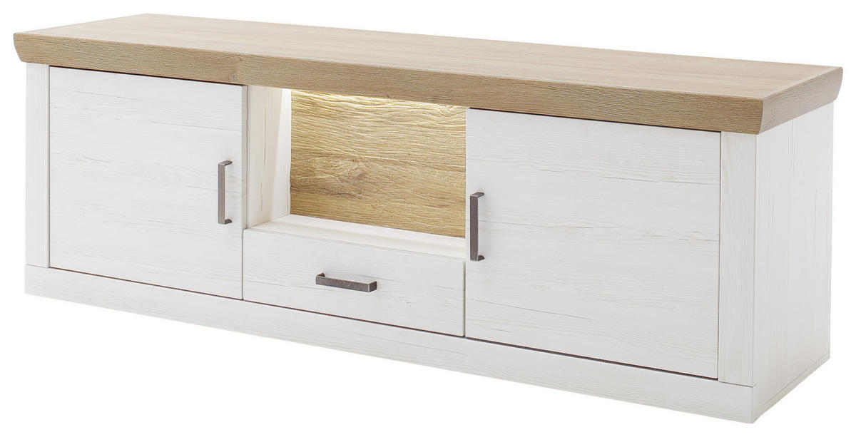 LOWBOARD  in 181/62/50 cm  - Eichefarben/Graphitfarben, Design, Holzwerkstoff/Kunststoff (181/62/50cm) - MID.YOU