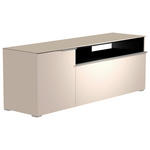 LOWBOARD Alufarben, Sandfarben  160/58/45 cm  - Sandfarben/Alufarben, Design, Glas/Holzwerkstoff (160/58/45cm) - Moderano