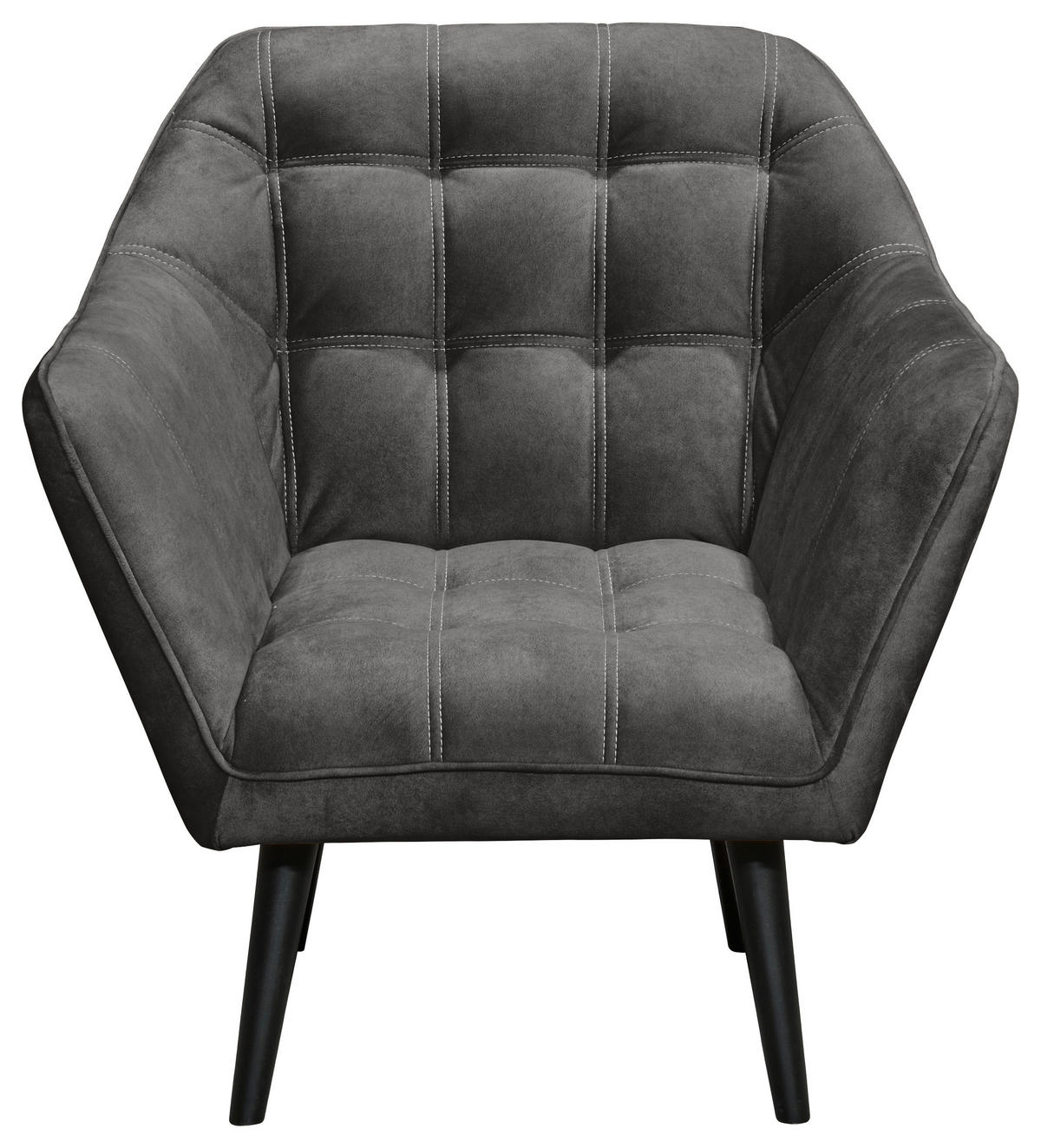 COCKTAILSESSEL in Mikrovelours Dunkelbraun  - Dunkelbraun/Schwarz, Modern, Holz/Holzwerkstoff (84/87/70cm) - MID.YOU