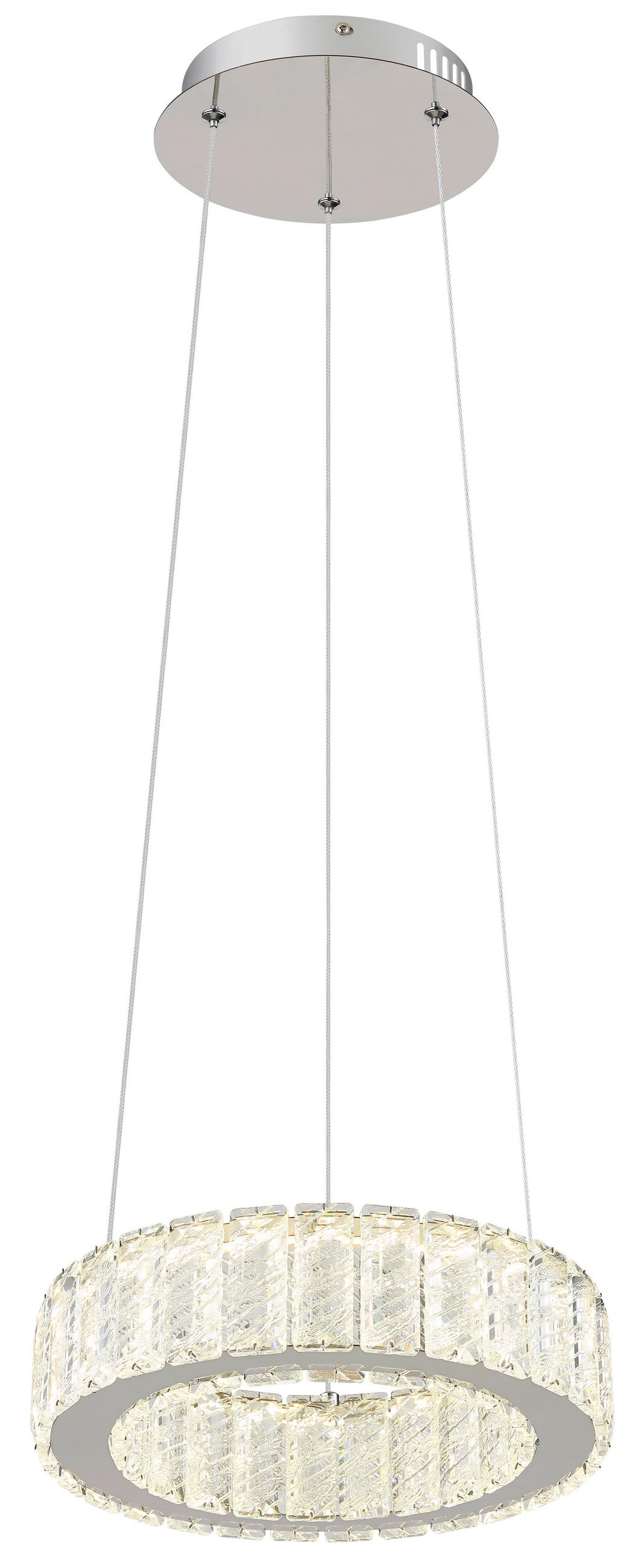LED-HÄNGELEUCHTE 30/120 cm    - Klar/Chromfarben, Konventionell, Glas/Kunststoff (30/120cm) - Globo