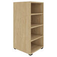 REGAL Eichefarben  - Eichefarben/Schwarz, KONVENTIONELL, Holzwerkstoff/Kunststoff (46/90/40cm) - Hom`in