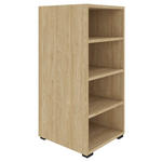 REGAL Eichefarben  - Eichefarben/Schwarz, KONVENTIONELL, Holzwerkstoff/Kunststoff (46/90/40cm) - Hom`in