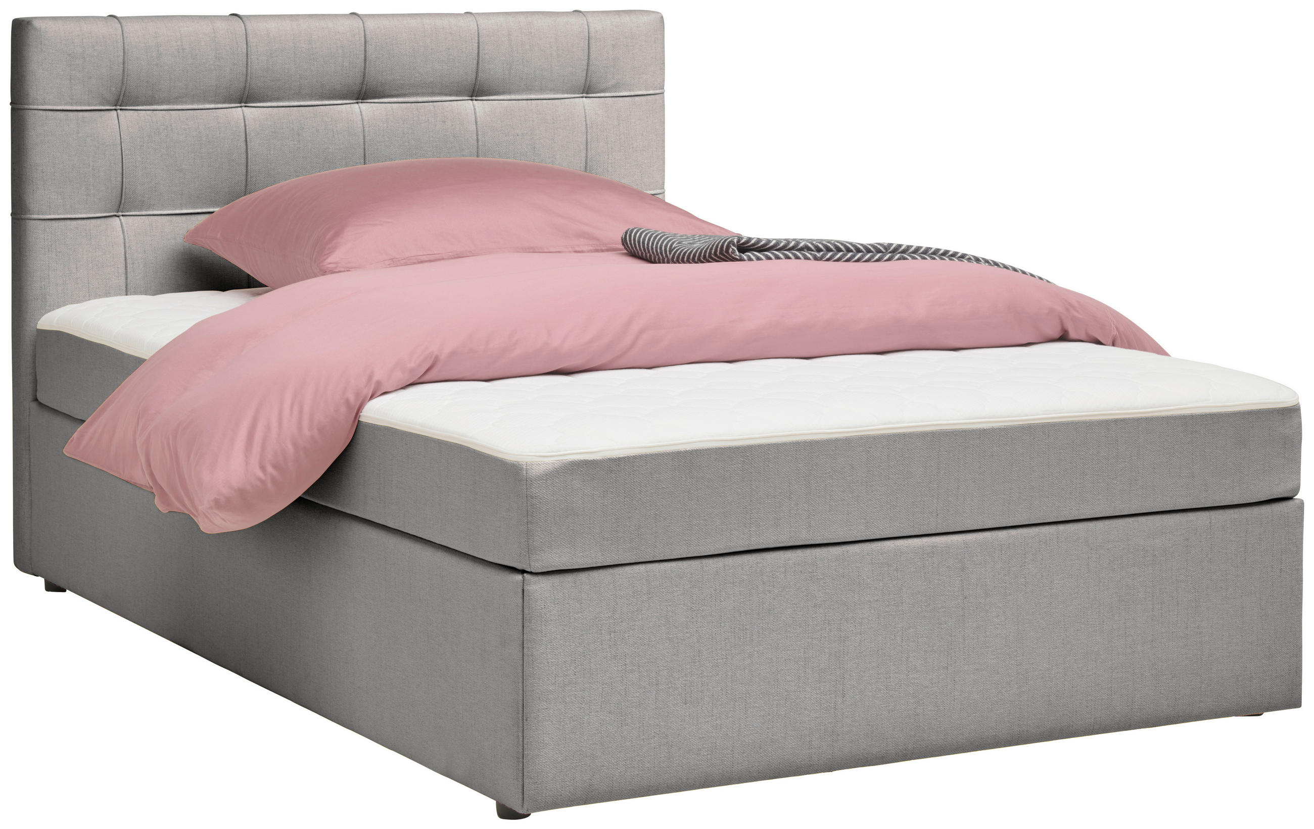 BOXBETT 140/200 cm  in Grau  - Grau, Modern, Holz/Textil (140/200cm) - MID.YOU