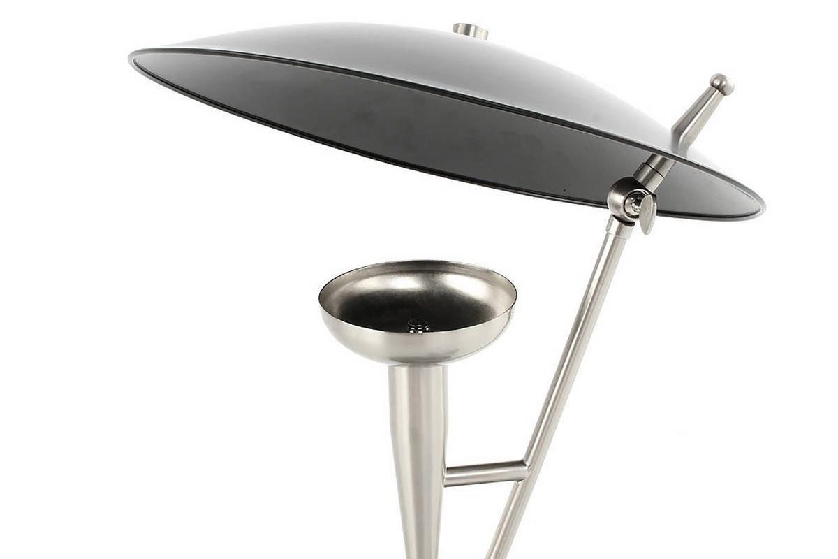 TISCHLEUCHTE - Silberfarben/Schwarz, Trend, Metall (36/36/50cm) - Kayoom