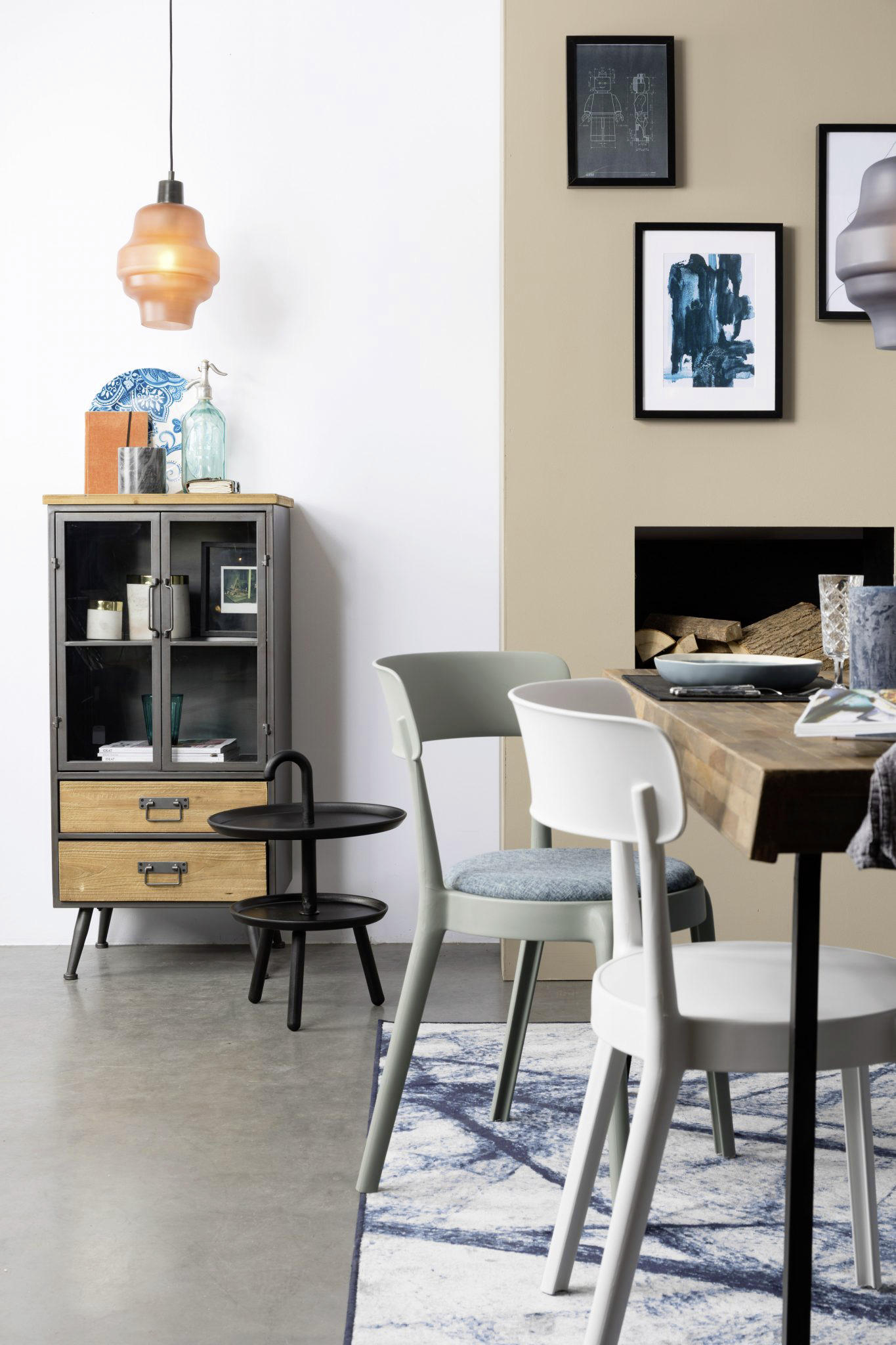VITRINE in massiv Tanne Walnussfarben  - Transparent/Dunkelgrau, Trend, Glas/Holz (40/109/52cm) - Livetastic