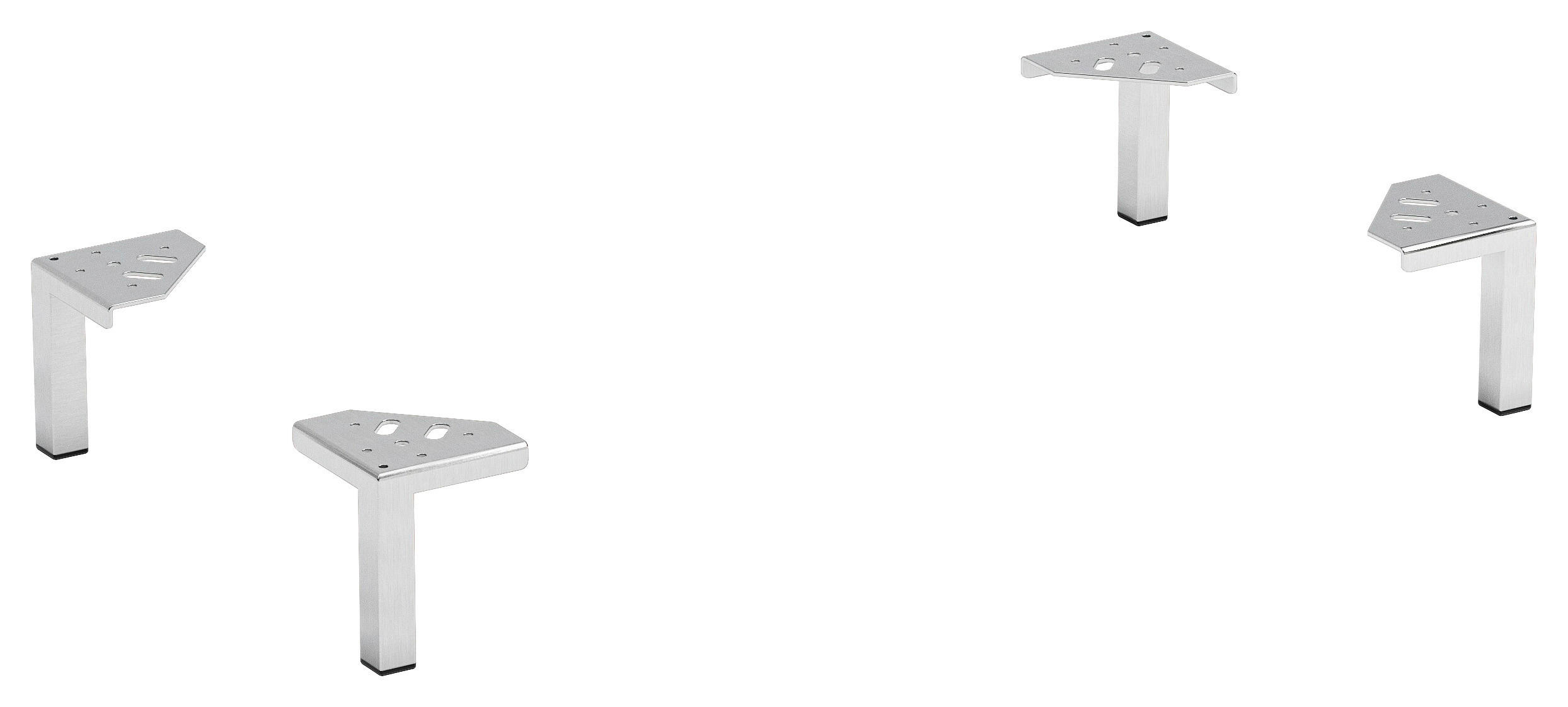 FUßSET Silberfarben  - Silberfarben, Design, Metall (10,5/13/10,5cm) - Xora