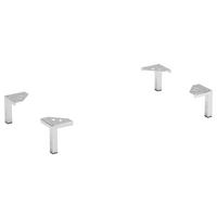 FUßSET Silberfarben  - Silberfarben, Design, Metall (10,5/13/10,5cm) - Xora