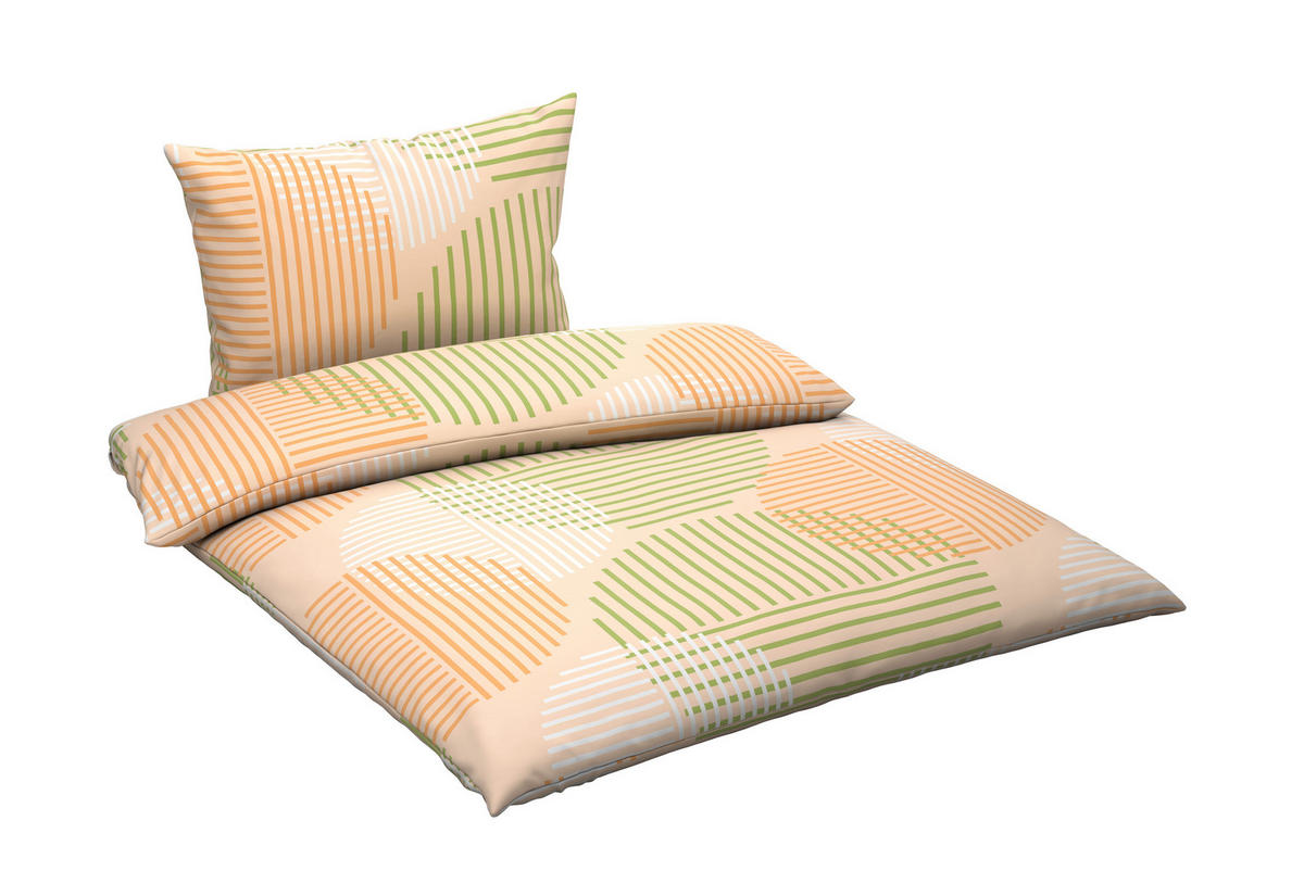 BETTWÄSCHE 2-teilig Satin 140/200 cm  - Gelb, KONVENTIONELL, Textil (140/200cm) - Novel