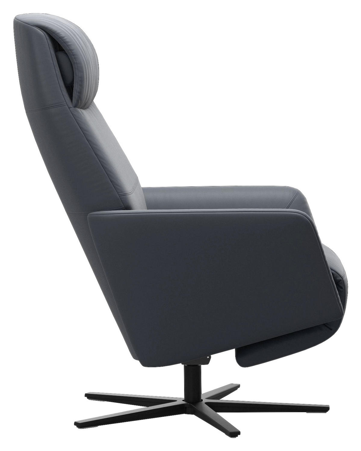 RELAXSESSEL Leder Blau  - Blau/Schwarz, Natur, Leder/Holz (75/116/89cm) - Stressless