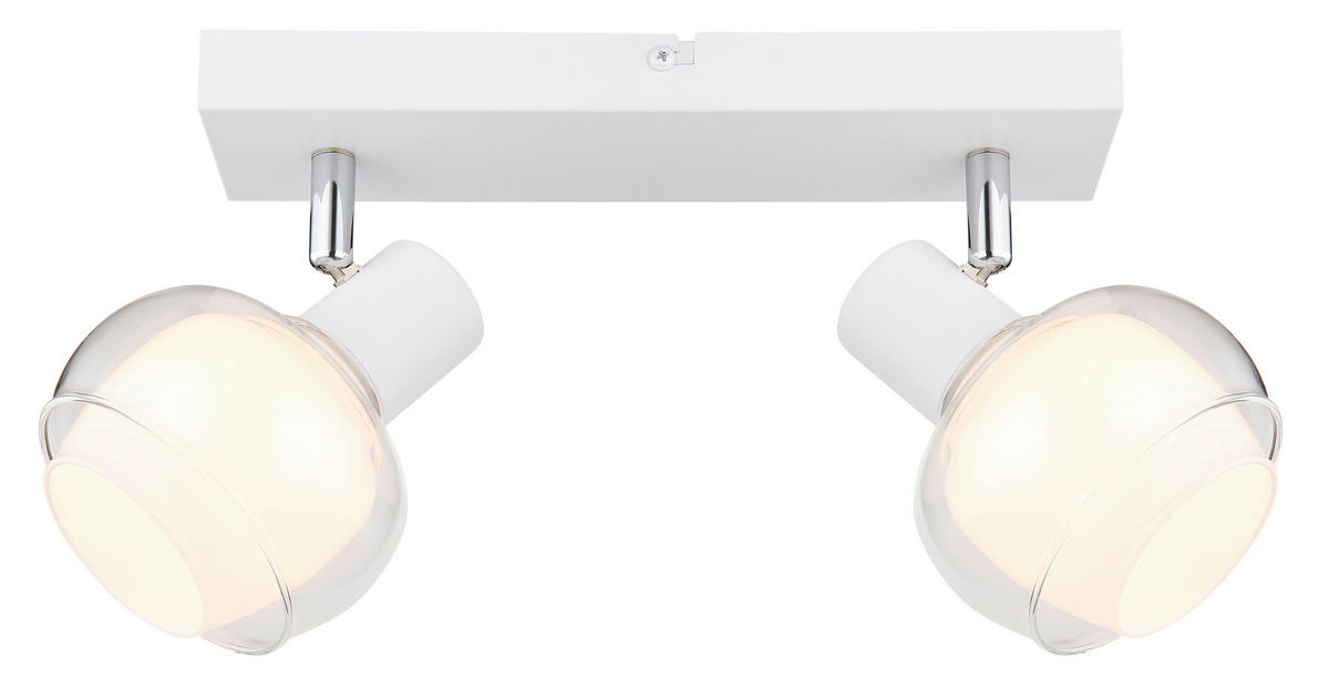 REFLEKTOR     26/10,5/13,5 cm          - barve kroma/bela, Design, kovina/steklo (26/10,5/13,5cm) - Globo