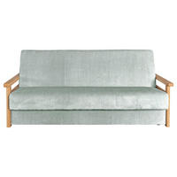 SCHLAFSOFA in Cord Grau  - Naturfarben/Grau, Design, Holz/Textil (220/90/90cm) - P & B