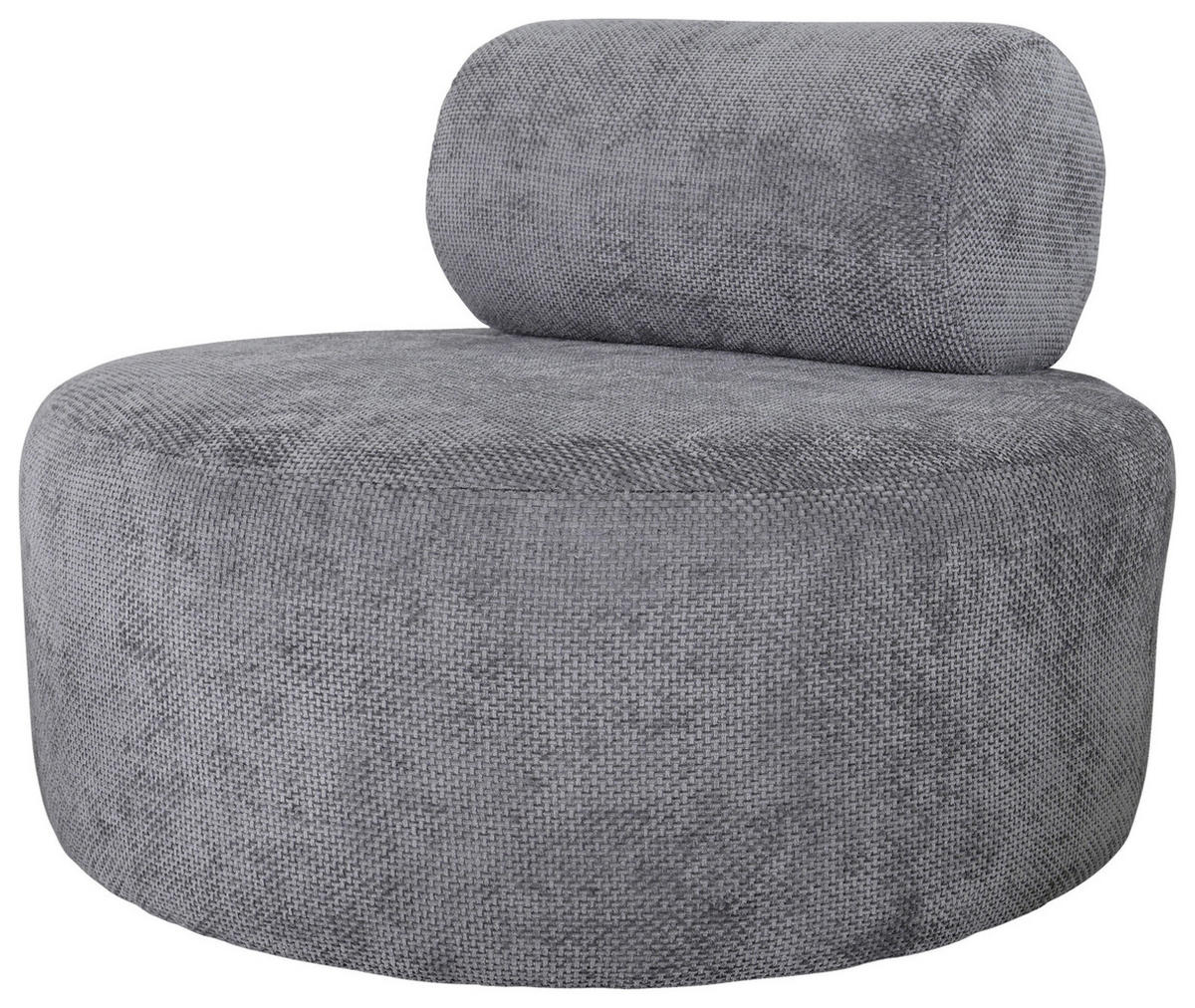 SESSEL in Struktur Grau  - Schwarz/Weiß, Basics, Textil/Metall (88/70/88cm) - Livetastic