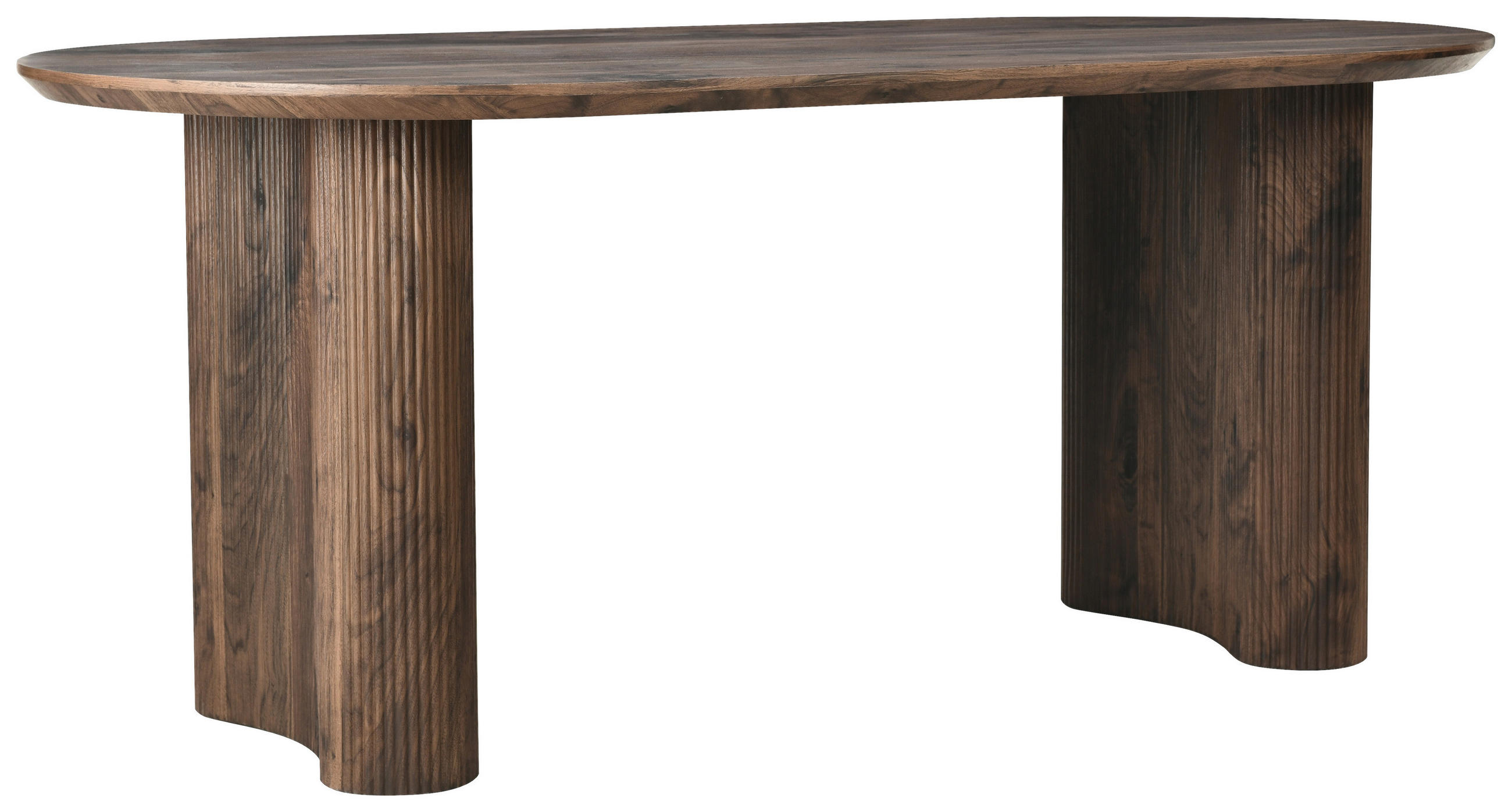 ESSTISCH 180/90/75 cm Nachbildung  Holzwerkstoff oval Walnussfarben  - Walnussfarben, Basics, Holzwerkstoff (180/90/75cm) - MID.YOU
