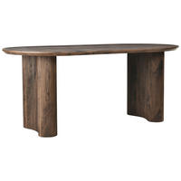 ESSTISCH 180/90/75 cm Nachbildung  Holzwerkstoff oval Walnussfarben  - Walnussfarben, Basics, Holzwerkstoff (180/90/75cm) - Livetastic