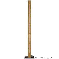 LED-STEHLEUCHTE Mexico Horizon 24/150 cm  - Eichefarben/Schwarz, Natur, Holz/Metall (24/150cm)