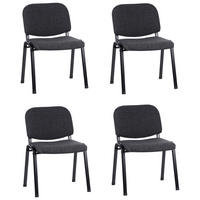 BESUCHERSTUHL  in Anthrazit  - Anthrazit/Schwarz, Basics, Textil/Metall (58/84/48cm) - MID.YOU