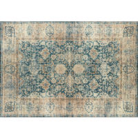 FLACHWEBETEPPICH 200/290 cm Aven Blau  - Blau, LIFESTYLE, Kunststoff/Textil (200/290cm) - wash+dry