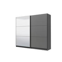 TOLÓAJTÓS SZEKRÉNY szürke  - szürke, Basics, faalapú anyag (217/210/61cm) - Xora