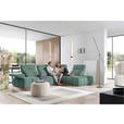 ECKSOFA in Struktur Hellblau  313/233 cm  - Schwarz/Hellblau, Design, Kunststoff/Textil (313/233cm) - Emilio Belluti