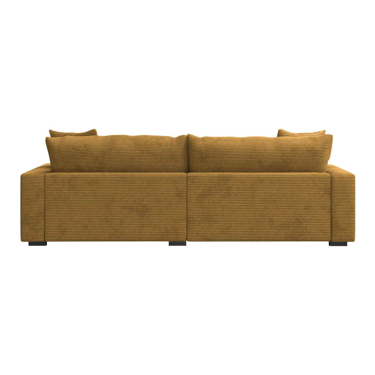 ECKSOFA Senfgelb Cord  - Senfgelb/Schwarz, MODERN, Textil (265/180cm) - P & B