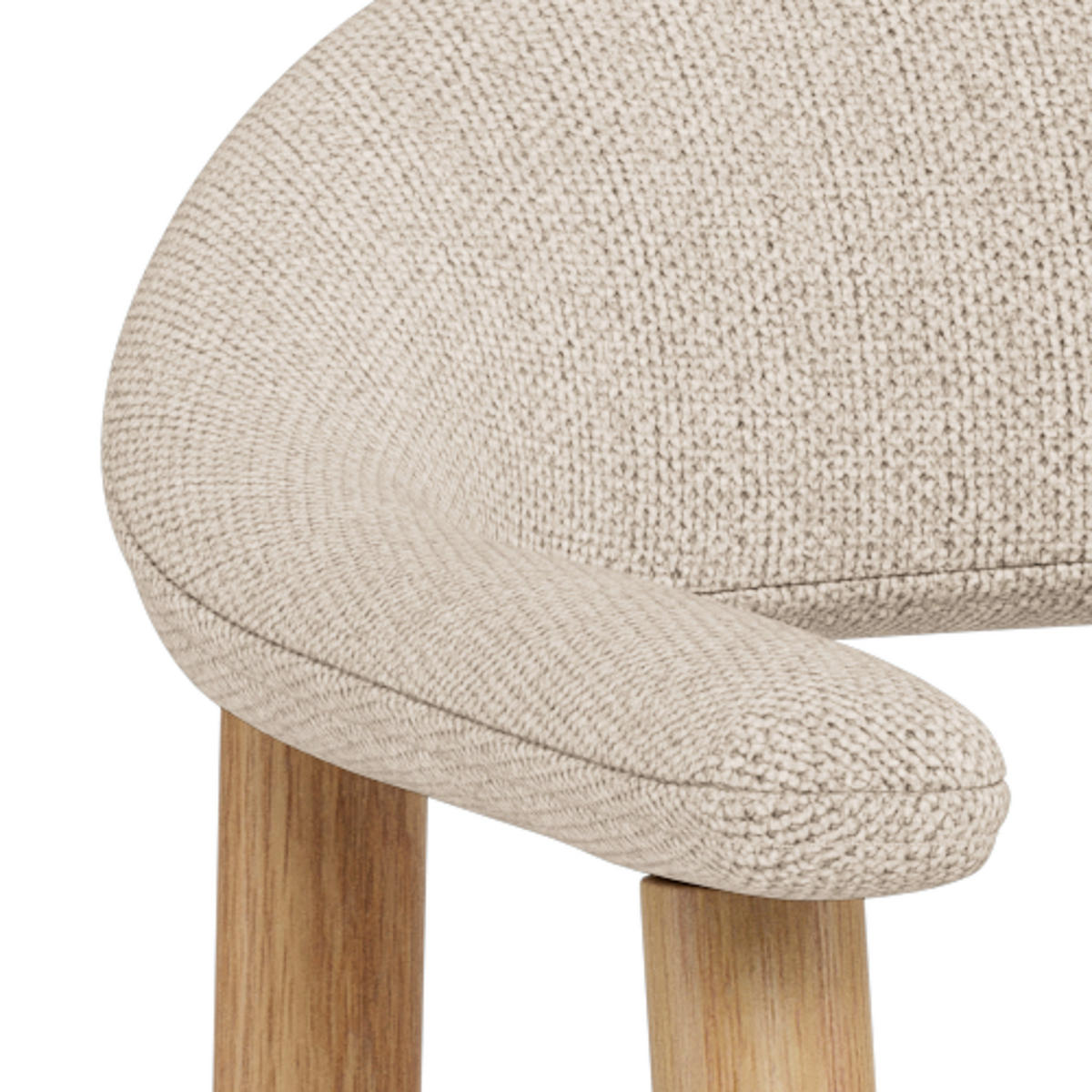 TRESENSTUHL Holz, Textil Beige  - Beige, Modern, Holz/Textil (52/91/52cm) - MID.YOU