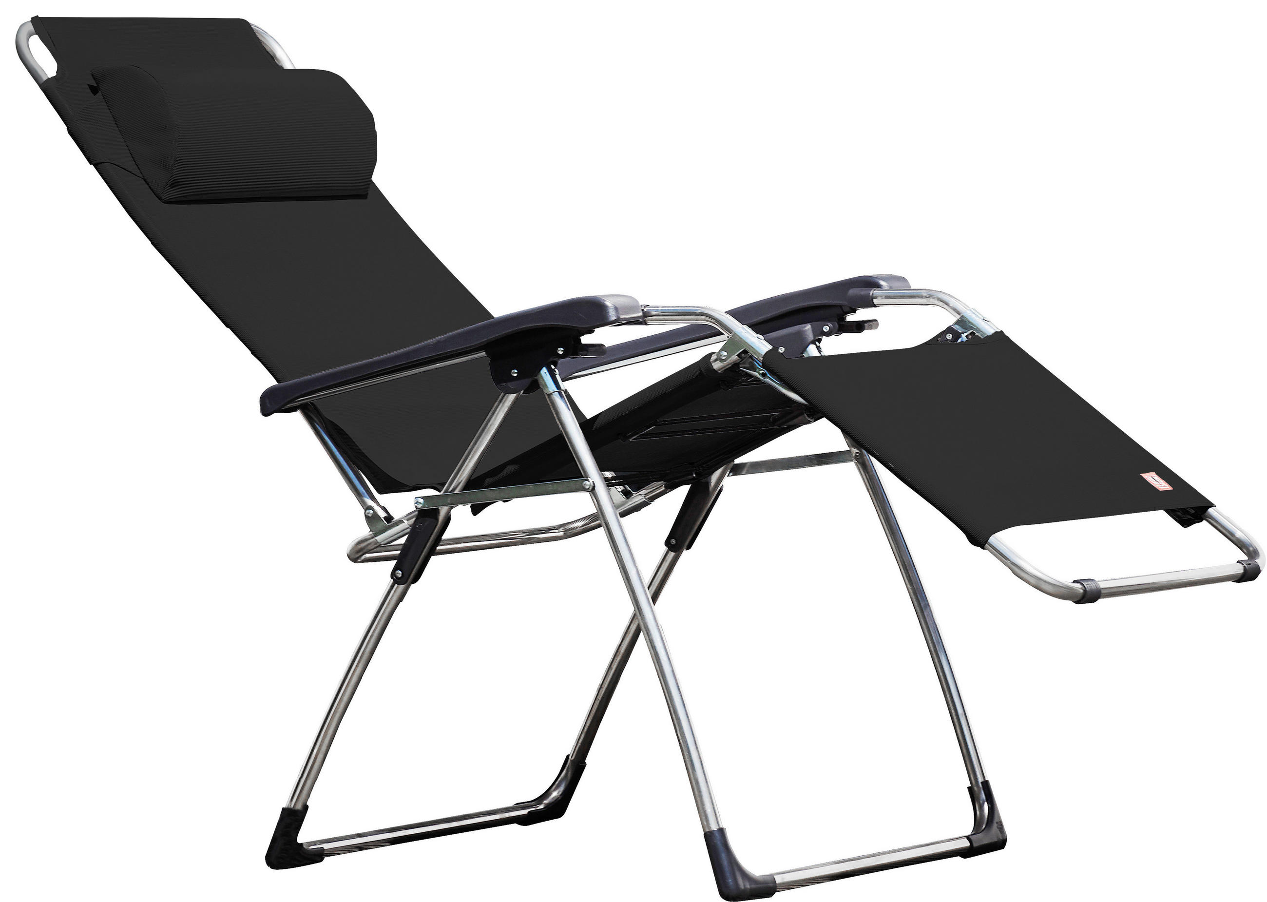 GARTEN-RELAXSESSEL  - Schwarz/Alufarben, Design, Kunststoff (118/67/82cm) - FIAM