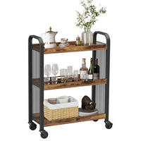 ALLZWECKWAGEN in Schichtholz Braun, Schwarz  - Schwarz/Braun, Trend, Holzwerkstoff/Metall (66/85/26cm) - Boxxx