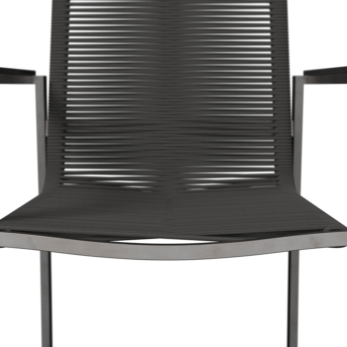 STAPELSESSEL Edelstahl Edelstahlfarben, Dunkelgrau  - Edelstahlfarben/Dunkelgrau, Design, Kunststoff/Textil (56/91/58cm) - Amatio