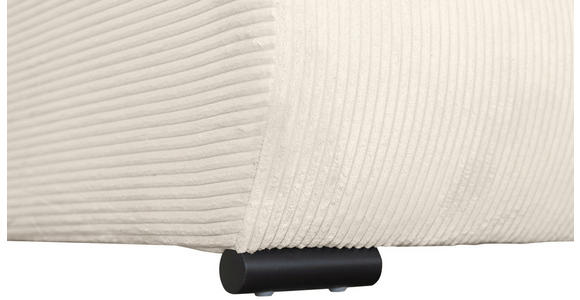 WOHNLANDSCHAFT  in Cord Creme  - Creme/Schwarz, KONVENTIONELL, Textil/Metall (191/351/191cm) - Carryhome