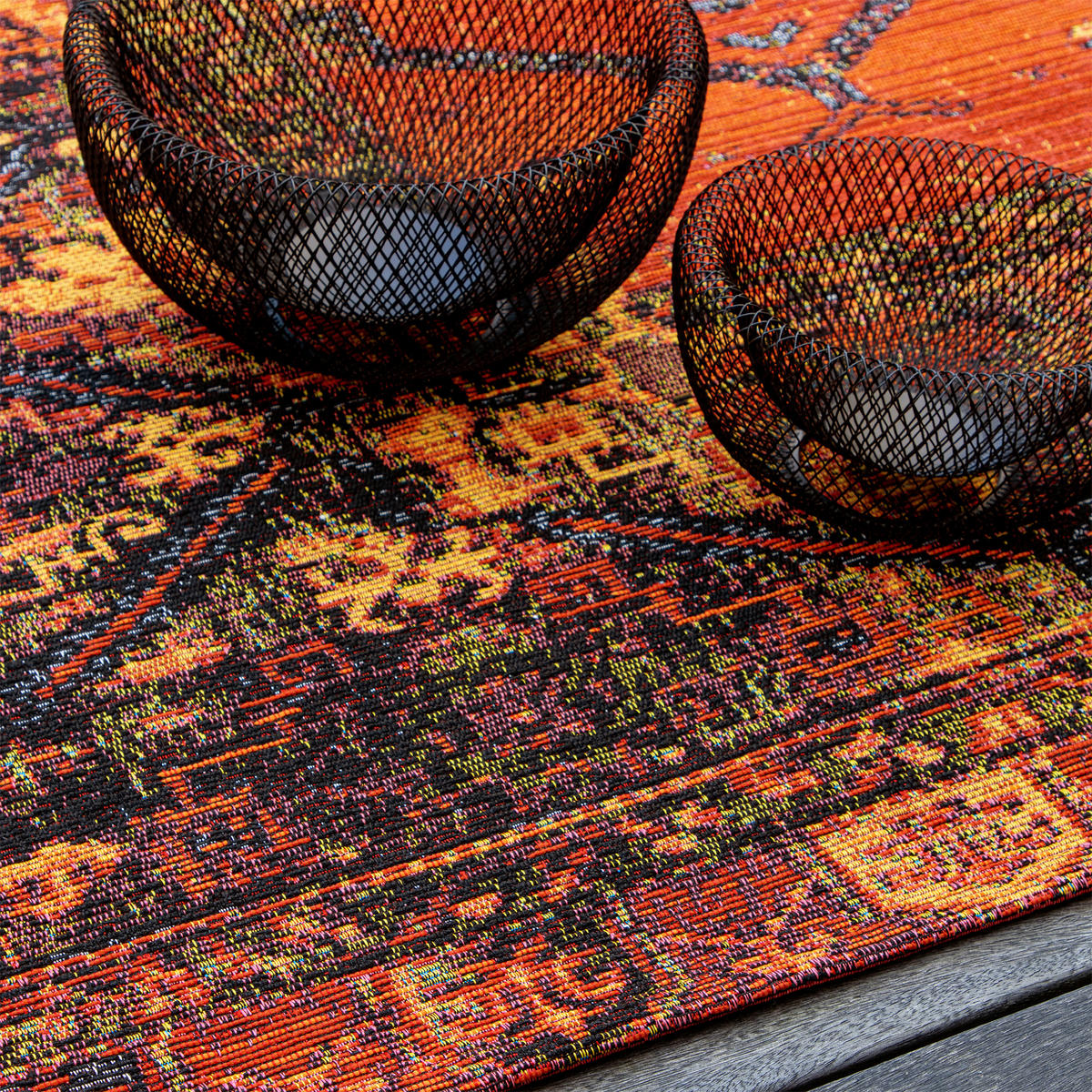 OUTDOORTEPPICH 80/150 cm My Gobelina Multicolor, Rot  - Rot/Multicolor, Design, Textil (80/150cm) - Obsession