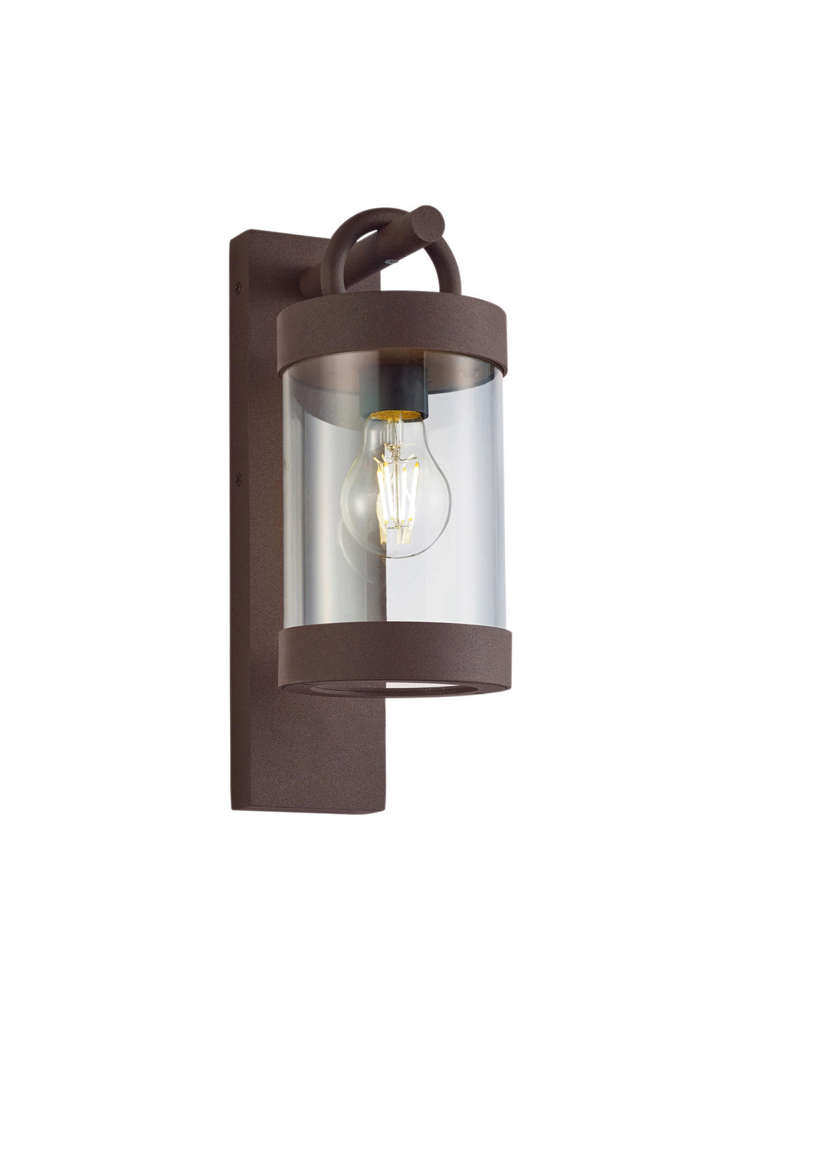 AUSSENWANDLEUCHTE - Klar/Rostfarben, Basics, Kunststoff/Metall (12,5cm) - Trio Leuchten