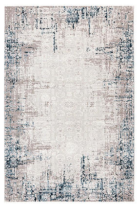 COVOR ȚESUT DE MÂNĂ  - albastru/gri, Basics, textil (120/170cm)