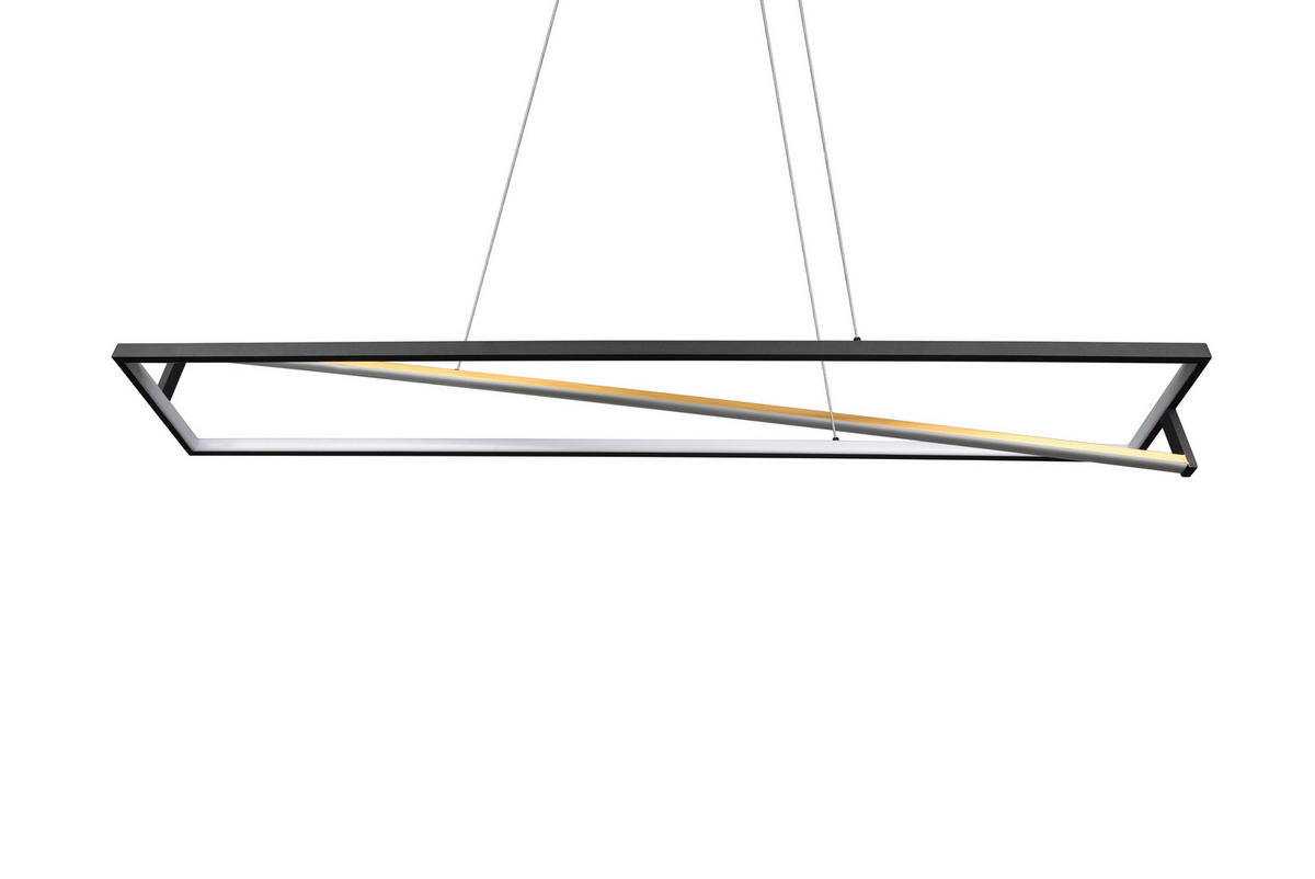 LED-HÄNGELEUCHTE  118/150/19 cm   - Messingfarben/Schwarz, Design, Metall (118/150/19cm)
