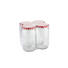 EINMACHGLAS-SET - Transparent, Glas/Metall