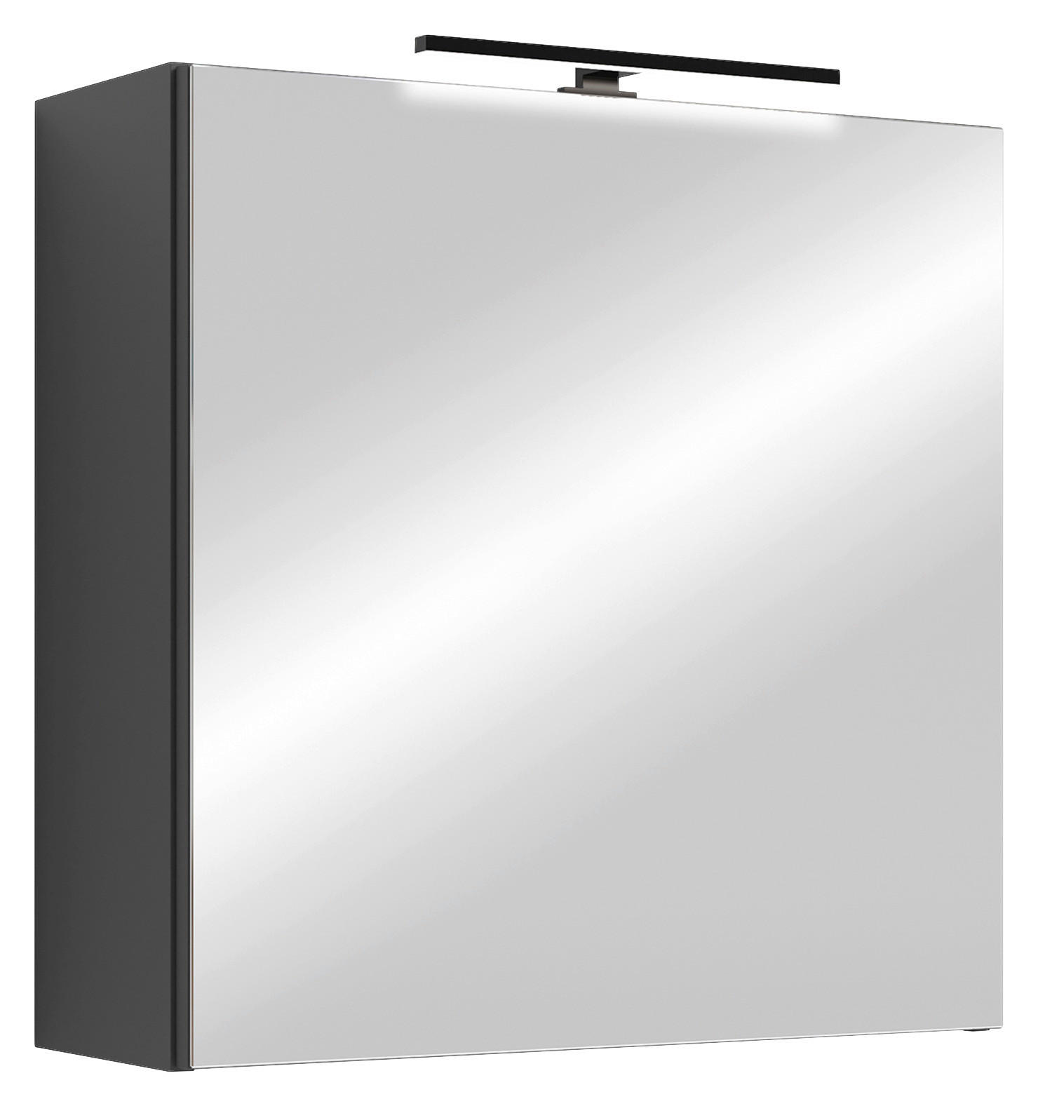 SPIEGELSCHRANK 60/60/20 cm  - Anthrazit, MODERN, Glas/Holzwerkstoff (60/60/20cm) - MID.YOU