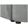 ECKSOFA Grau Chenille  - Schwarz/Grau, MODERN, Kunststoff/Textil (287/179cm) - Carryhome