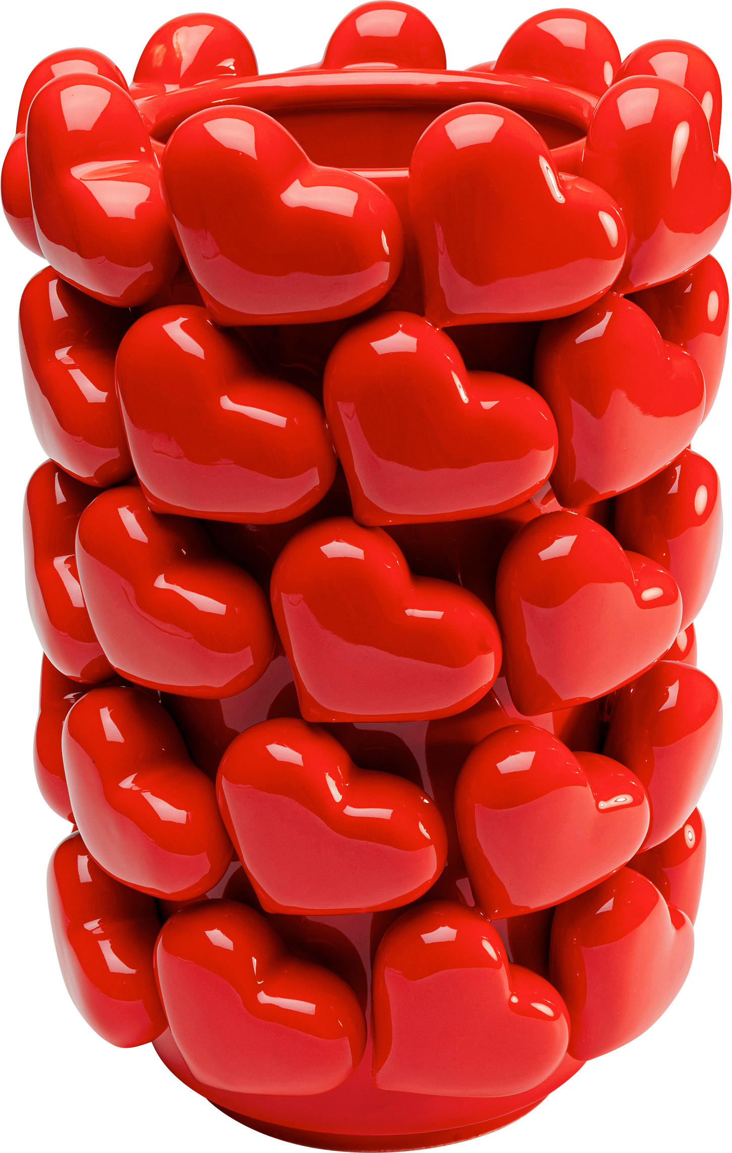 VASE 33 cm  - Rot, Design, Keramik (22/33/22cm) - Kare-Design