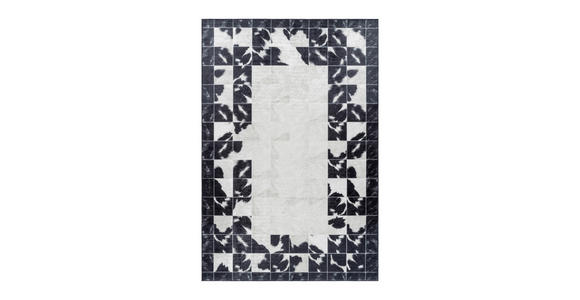 FLACHWEBETEPPICH 120/170 cm Fiesta Creme, Schwarz  - Creme/Schwarz, Design, Leder/Textil (120/170cm) - Novel