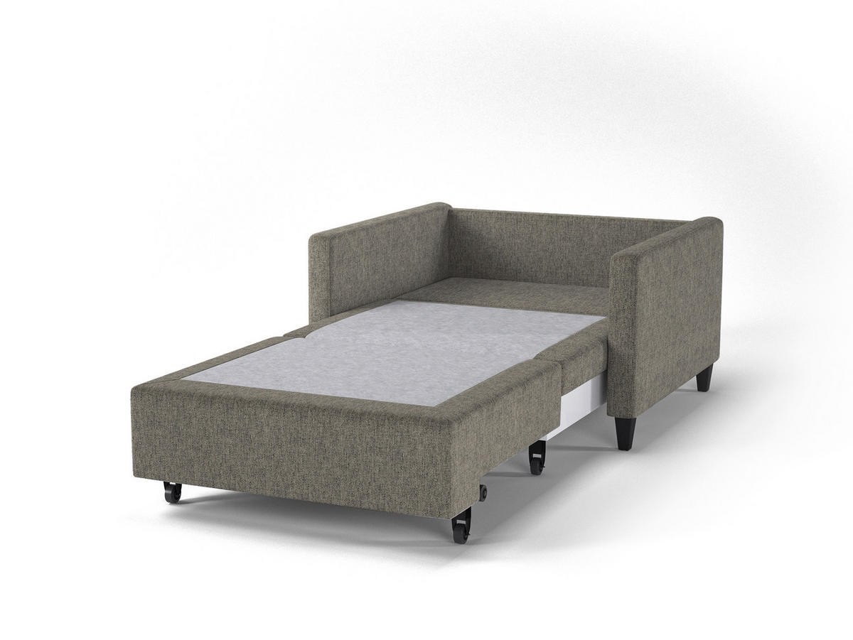 SCHLAFSESSEL SYDNEY  mit Flachgewebe Braun  - Schwarz/Braun, Design, Holz/Textil (95/89,5/103,5cm) - MID.YOU